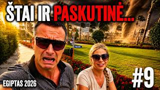 MUS ATPAŽINO ORO UOSTE! 😮 Viešbučio maisto reitingas ir kelionės finalas | Egiptas 2026 # 9