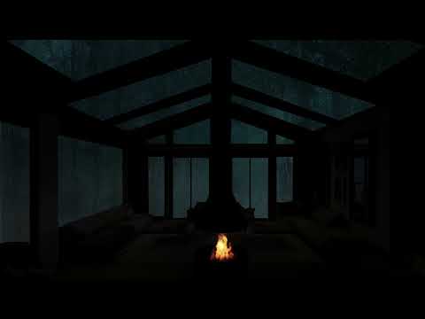🌧️RainStorm in mystery forest #2  - Rain & Crackling fireplace 🔥 Rain for Sleeping, Study & Relaxing