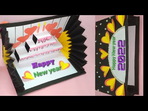 How to make New year 3D pop up  Cake card /Birthday card
