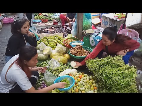 Street Market Food View - Phnom Penh Village Food - Cambodian Street Food