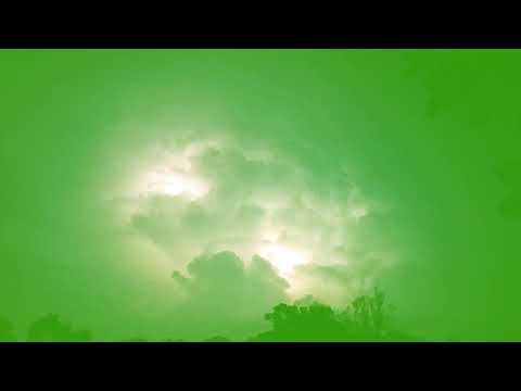 Lightning Thunder Effects | Thunder storm lightning with clouds green screen 