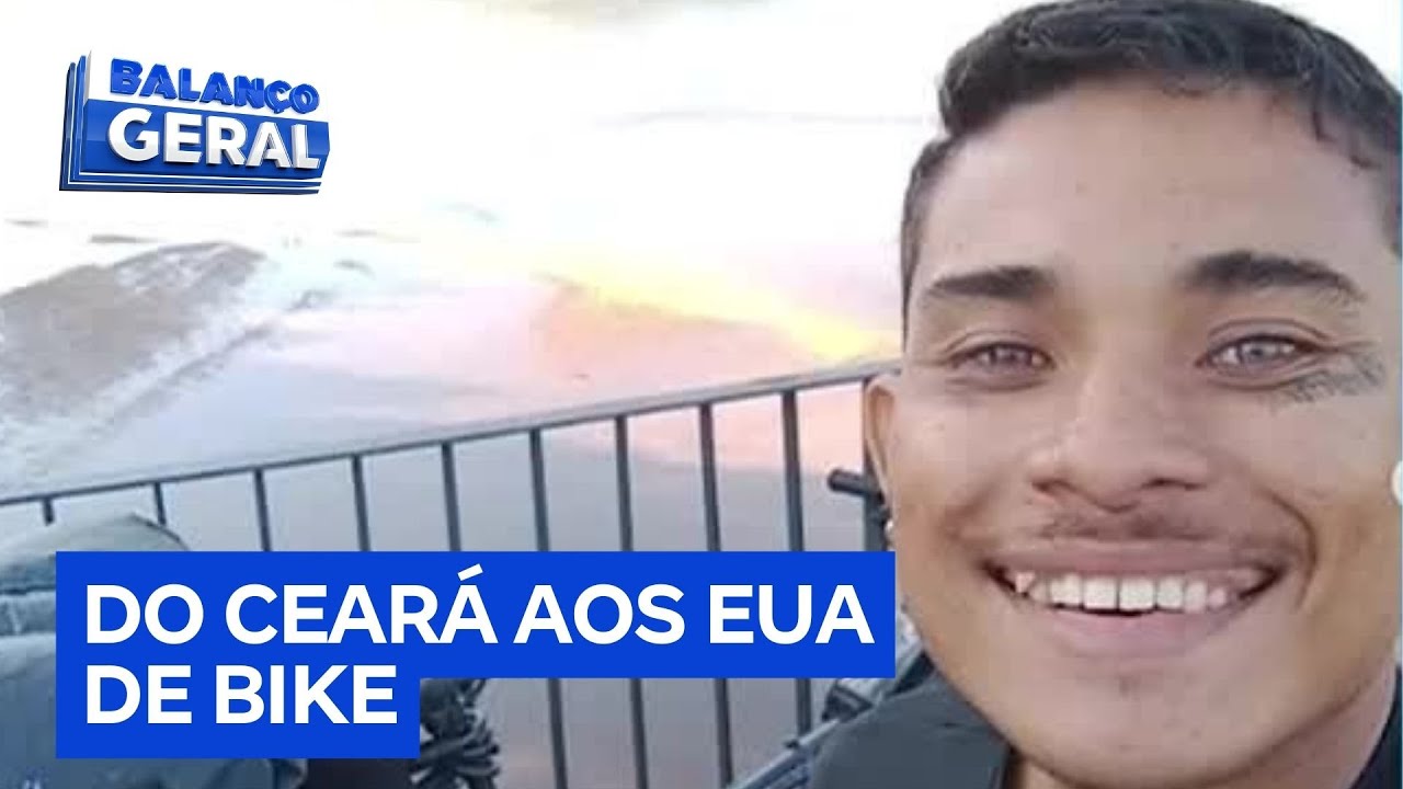 Jovem pedala de Fortaleza aos Estados Unidos em busca de uma vida melhor