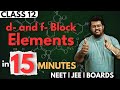 Class 12 Chemistry : d and f Block Elements in 15 Minutes | Rapid Revision | JEE, NEET,Boards