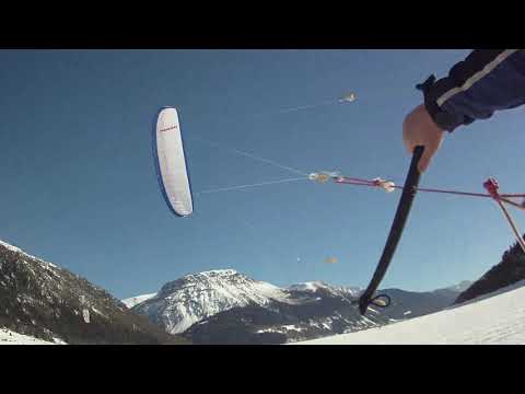 Reschensee am 2019 02 23 Power Kite Pansh  8m