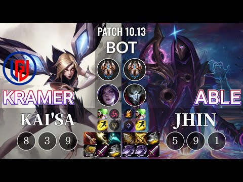 LGD Kramer Kai'Sa vs Able Jhin Bot - KR Patch 10.13