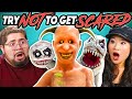 College Kids React To Try Not To Get Scared Challenge (Scary Animations)