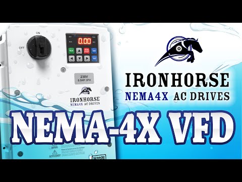 IronHorse ACN NEMA 4X VFDs for Indoor Wet Environments from AutomationDirect