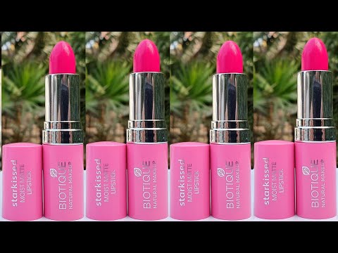 Biotique Natural Makeup Starkissed Moist Matte Lipstick shade Dirty Dancing lipSwatches | RARA | Video