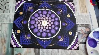 How To Paint Dot Mandalas #3 PURPLE RAIN