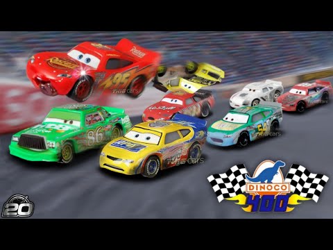 Disney Pixar Cars Dinoco 400 Crash Die-cast Recreation Edits | Cars 20th Anniversary | TH16cars