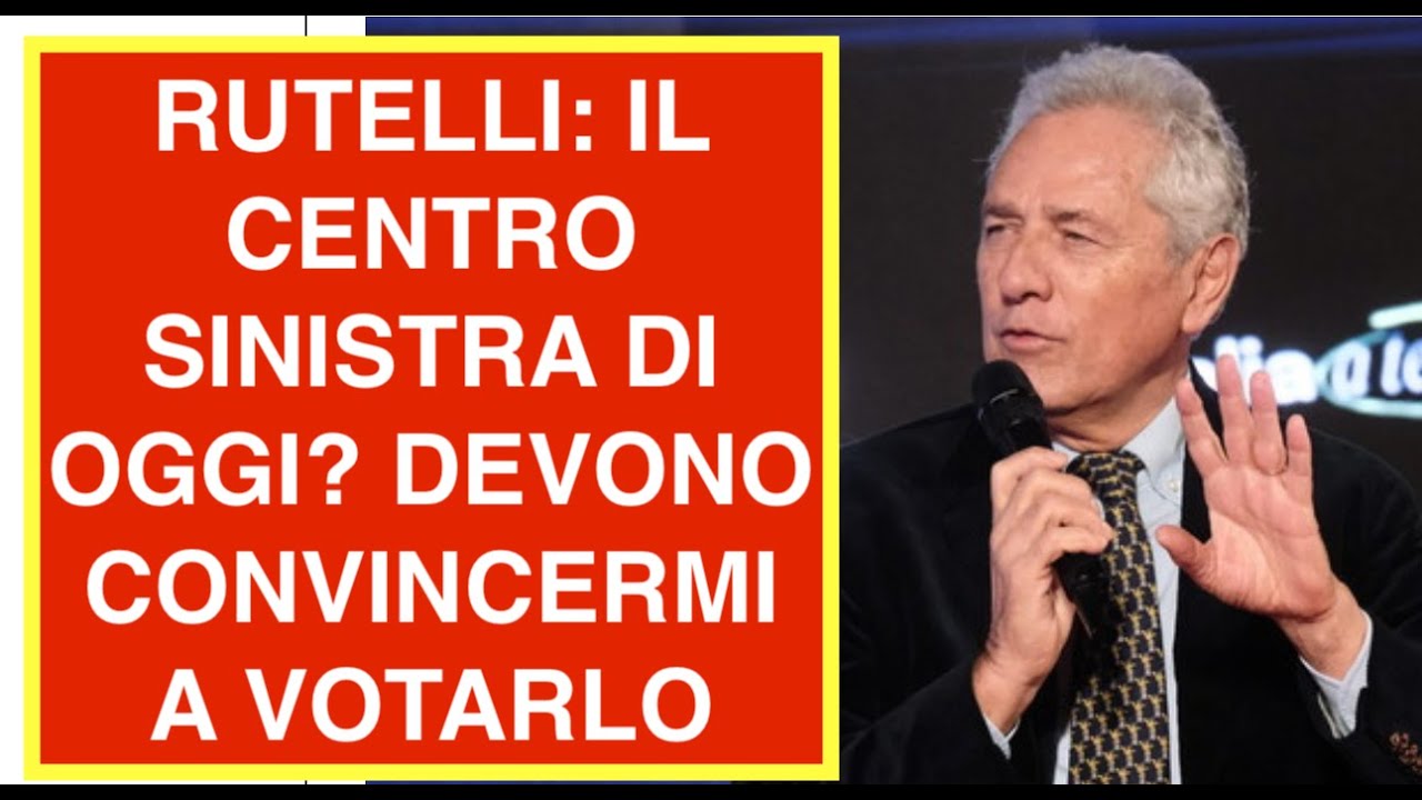 RUTELLI: IL CENTROSINISTRA DI OGGI? DEVONO CONVINCERMI A VOTARLO