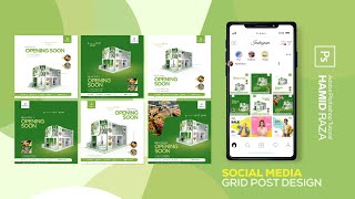 Shopping Mall Opening Ad | Opening Ad | Campaign Design | Instagram Grid Post Design | Photoshop