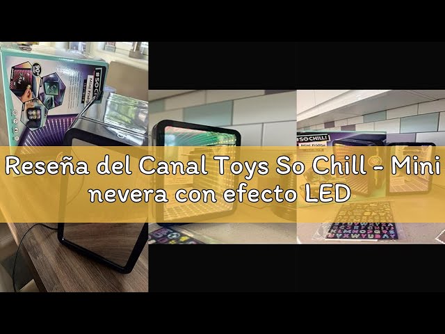 Vídeo relacionado con So Chill - Mini nevera con efecto LED infinito, jugadores, estudiantes, viajes en casa/coche, Hangouts + más, alimentado por USB, calcomanías incluidas, 6 latas regulares, puerta con efecto espejo