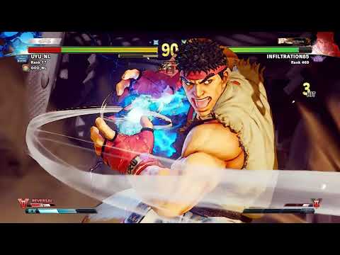 Infiltration (Ryu) vs NL (Rashid) Ranked Match - Street Fighter 5 Arcade Edition Season 4