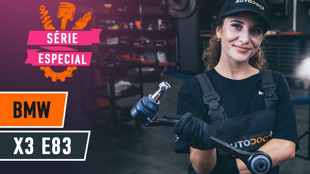 Como mudar braço inferior da parte dianteira em BMW X3 E83 - guia de substituição