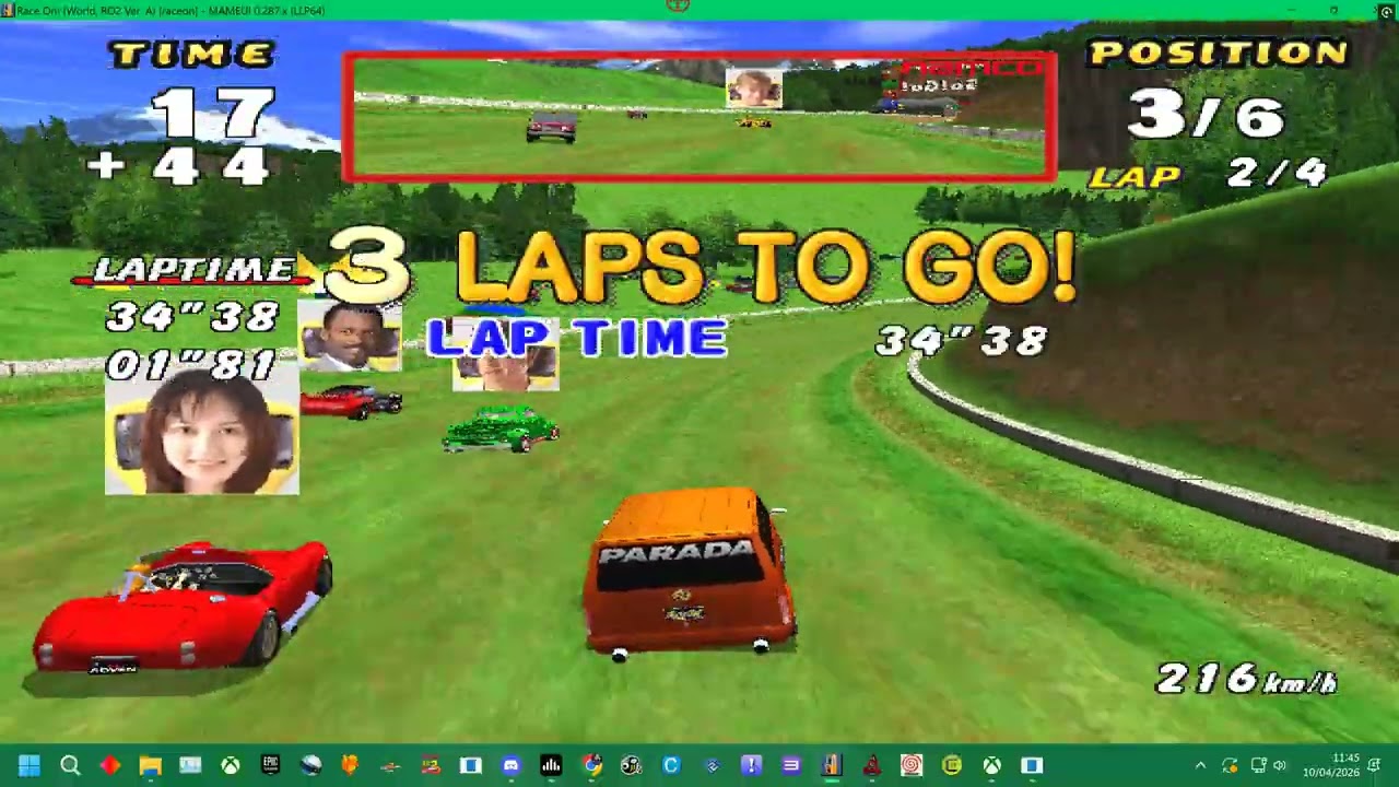 MAME 287 = NAMCO RACE ON ! ANOTHER SECRET CAR PARADA VAN - 2026 UK ARCADES 4K