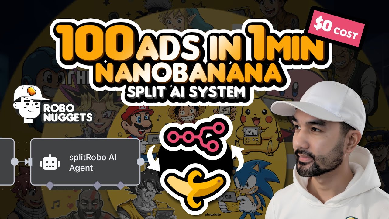 Nano Banana N8N: 100 Free AI Ads from 1 Prompt