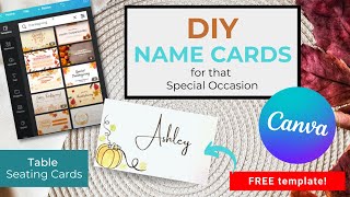 DIY Name Cards Using Canva | Table Seating Cards | for that special occassion