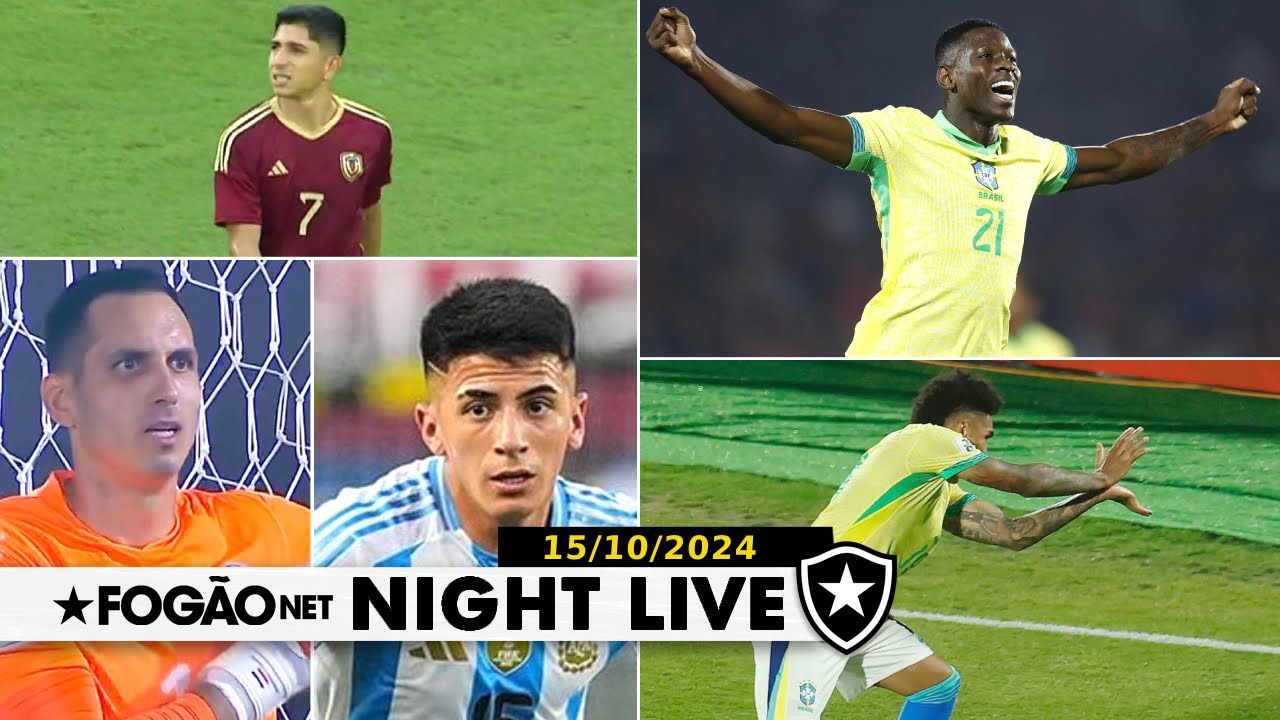 NIGHT LIVE | Jogadores do Botafogo em campo nos últimos jogos da data Fifa de outubro