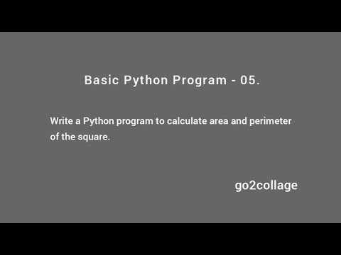 Ep 05 Language Python Basic Program I Go2collage