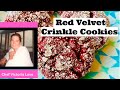 RED VELVET CRINKLE COOKIES From Cake Box Mix SUPER SUPER EASY Recipe From Chef Victoria Love