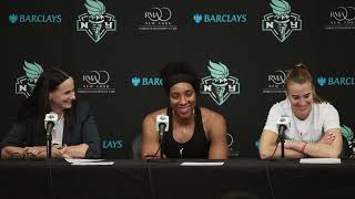 NY Liberty vs Mystics 5/31/24 Post Game with Sabrina Ionescu, Kayla Thornton & Coach Sandy Brondello
