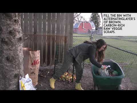 DIY How to make a super easy compost bin.