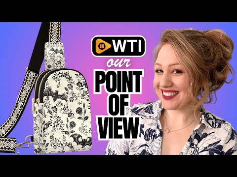 Crossbody Sling Bag for Women Leather Shoulder Chest Bag Small Fanny Pack for Hiking Travel Bat Flowers - WTI product video review