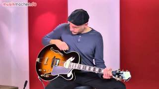Video thumbnail for Ibanez Artcore AFJ85-VSB Hollowbody-E-Gitarre im Test auf musikmachen.de by musikmachen.de
