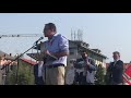 Intervento del segretario generale Cisl Cuneo, Enrico Solavagione, alla manifestazione nel capoluogo della Granda