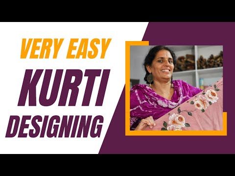 very easy  kurti designing for home