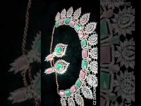 White brass cz bridal set