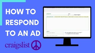 How Can I Respond to a Craigslist Ad !