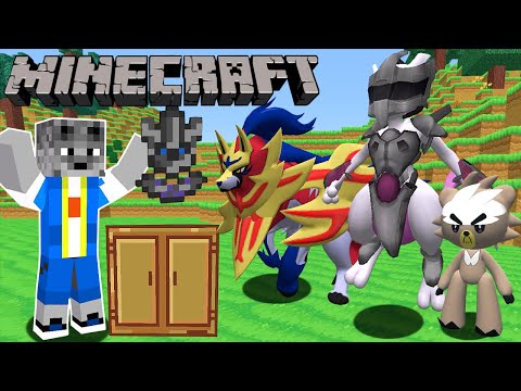 Minecraft : Pokémon Survival #5 - COMO FAZER O NOVO MEWTWO COM ARMADURA E ZAMAZENTA APARECEU!!