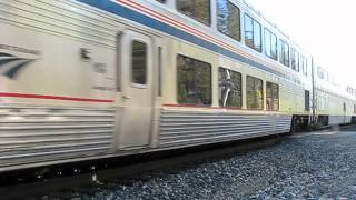 preview picture of video 'AMTRAK 6 Passing UP 844 at Norden'