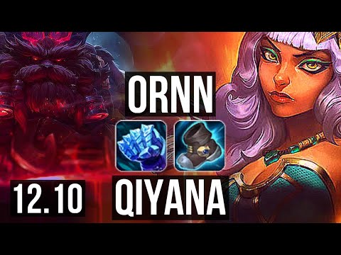 ORNN vs QIYANA (MID) | Rank 7 Ornn, 0/1/9, 400+ games | KR Grandmaster | 12.10