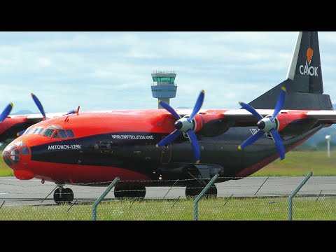 Cavok Air Antonov An-12 Takeoff from Liverpool Airport