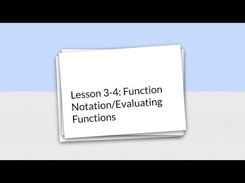 Lesson 3 4 Function Notation Evaluating Functions