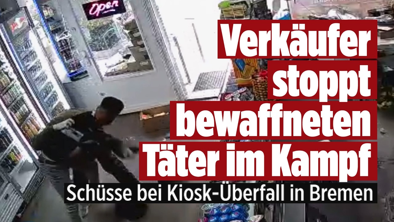 Schüsse in Bremen: Brutaler Überfall auf Kiosk! Besitzer schlägt Räuber in die Flucht!