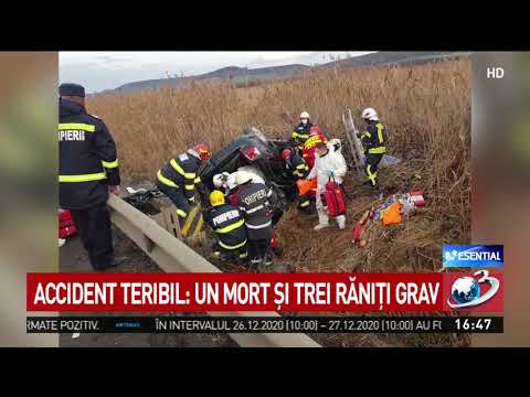 Accident grav în judeţul Mureş. O persoană a murit, alte trei au fost rănite