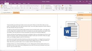 How to Send Word document to One Note