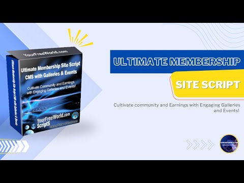 Ultimate Membership Site Script CMS with Galleries video demo