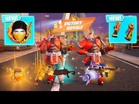 SAMURAI BAYMAX DUO vs SCORPION'S KOMBAT KIT MYTHIC & NEW 3 MEDALLIONS ( NEW! FORTNITE Chapter 6 )