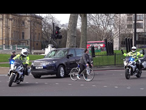 Cyclist gatecrashes Prince Williams motorcade