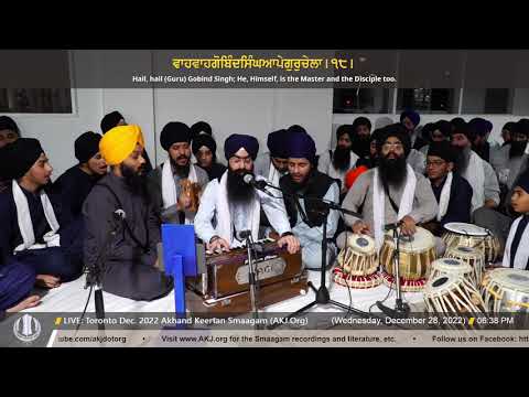 073 Bhai Sarabpreet Singh Jee Montreal at Toronto Dec  2022 Akhand Keertan Smaagam