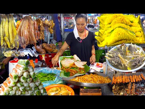 Night Street Food Tour - Snack, Grilled Beef, Porridge, Spring Rolls, Seafood, & More @Toul Tompoung