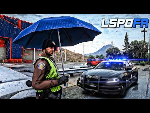 GTA 5 LSPDFR Florida Highway Patrol in HEAVY RAIN! 🌧️ Intense Tuesday Traffic Stops!