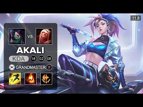 Akali Mid vs Vladimir - KR Grandmaster Patch 11.8