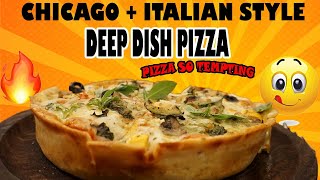 DEEP DISH PIZZA BETTER THAN CHICAGO STYLE || FOODIE WE