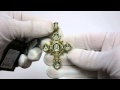 Видеообзор Серебряный крестик "Слобожанский" с позолотой вкх133